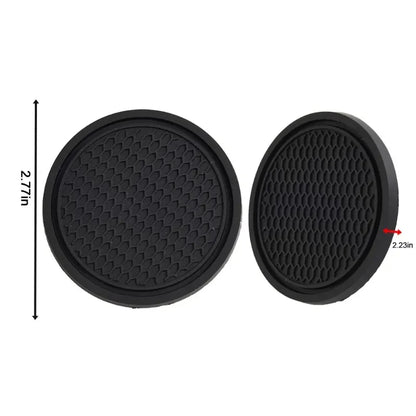 2Pcs Black Car Auto Cup Holder anti Slip Insert Coasters Pads Interior Accessories for Most Cups Accessories