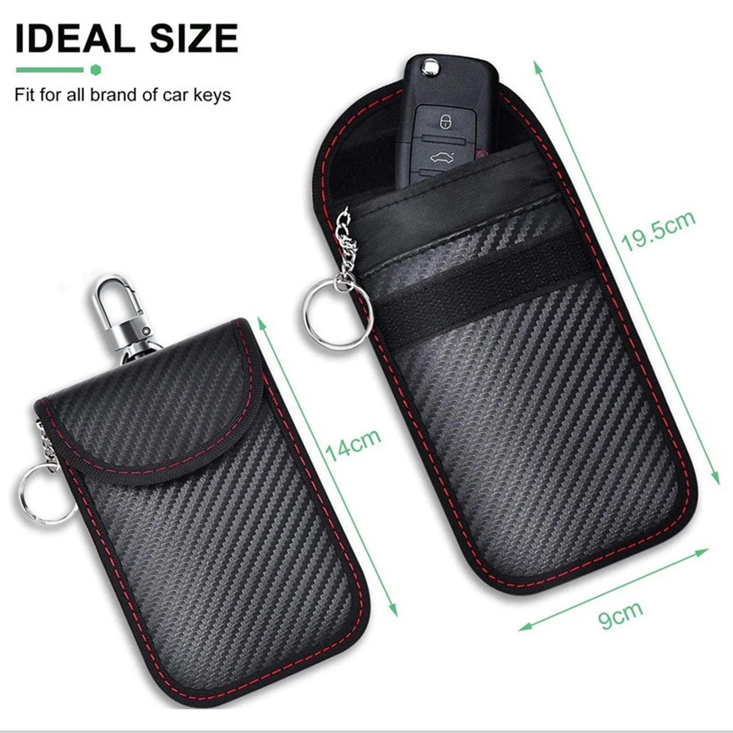 Anti Theft Faraday Box with Bag for Key Fob Cage RFID Faraday Key Fob Protector Radiation-Proof Mobile Phone Box Car Keyless
