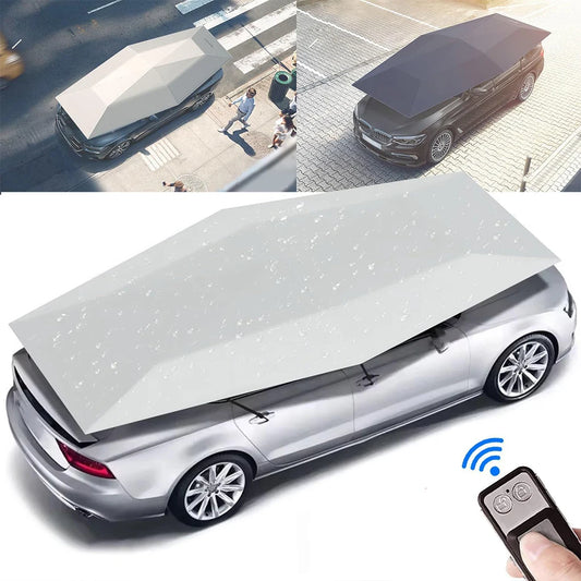 Car Umbrella Fully-Automatic Awning Tent Auto Smart Insulated Cover Outdoor Waterproof Folded Canopy Cover Sun Shade Car Tent