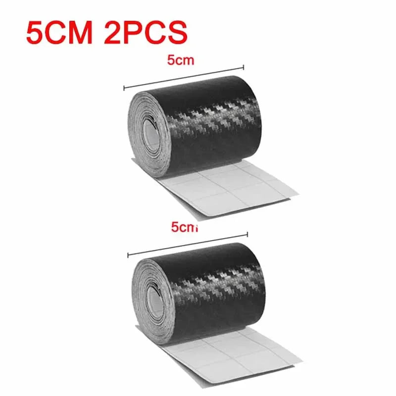 1-2Pcs Nano Carbon Fiber Car Sticker Paste Protector Strip DIY Automotive Protective Film Auto Door Sill Side anti Scratch Tape