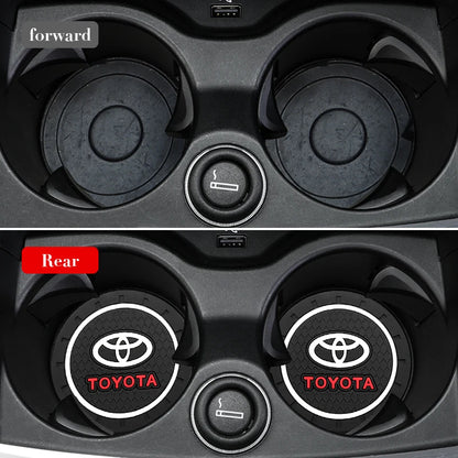 Car Water Coasters Non-Slip Water Cup anti Slip Mat for  Gazoo Racing Corolla Yaris Chr Auris Rav4 Auto Interior Accessory