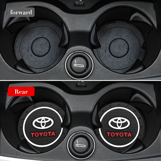Car Water Coasters Non-Slip Water Cup anti Slip Mat for  Gazoo Racing Corolla Yaris Chr Auris Rav4 Auto Interior Accessory