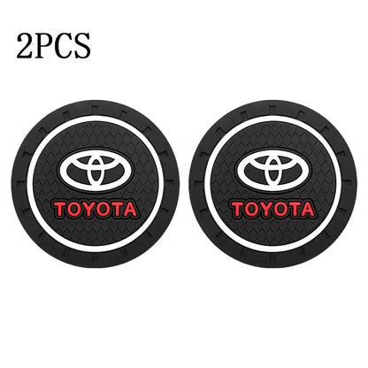 Car Water Coasters Non-Slip Water Cup anti Slip Mat for  Gazoo Racing Corolla Yaris Chr Auris Rav4 Auto Interior Accessory